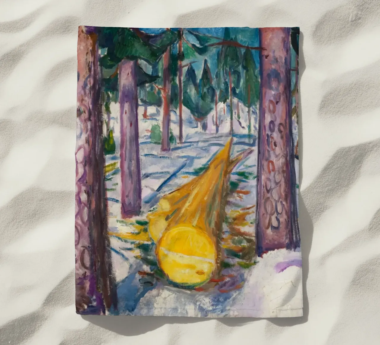 Edvard Munch - Il ceppo giallo telo mare da Timeless Artworks