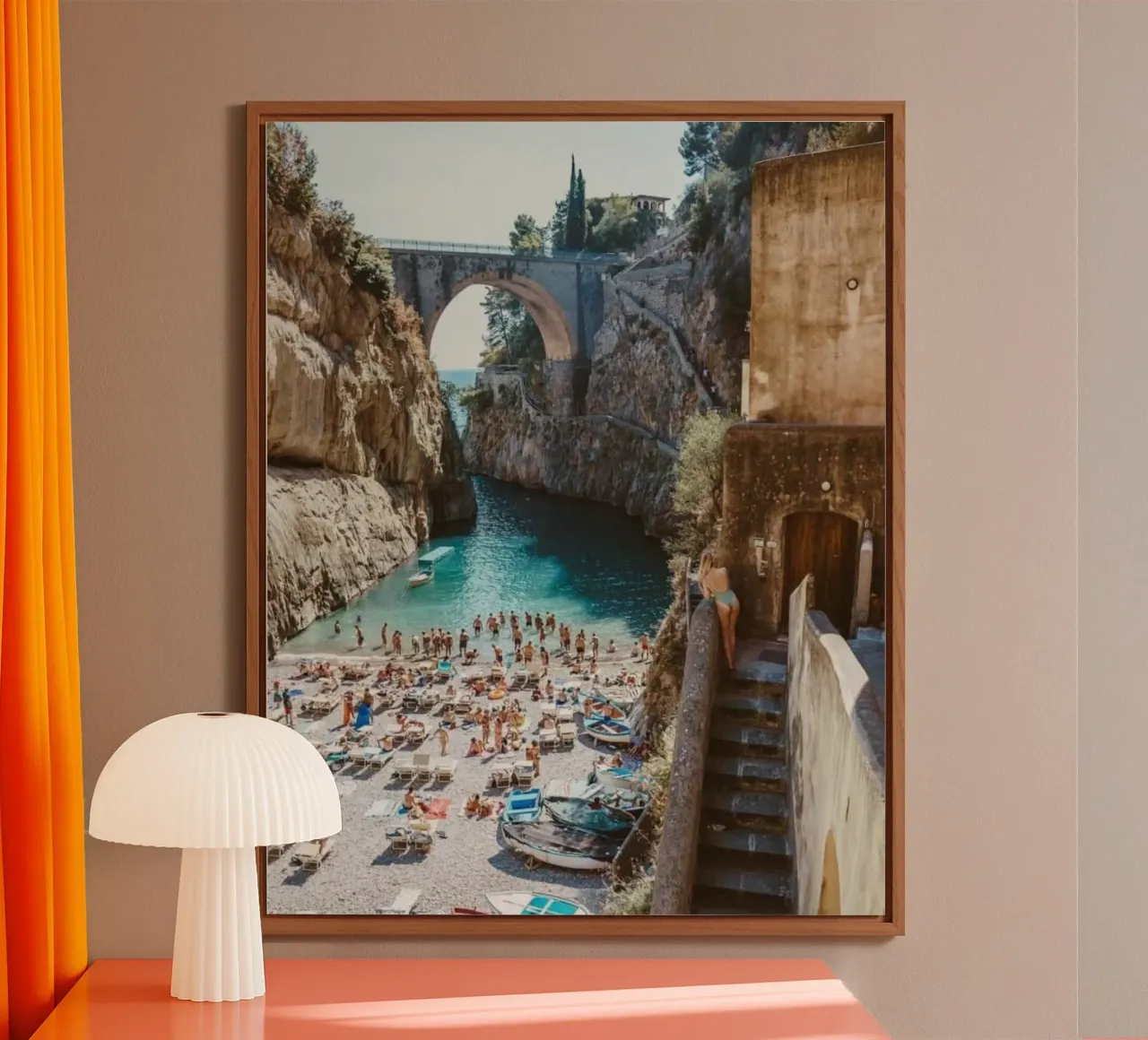 Amalfi Coast, Italy poster, la dolce vita wall art forex plate by TheTravelClub