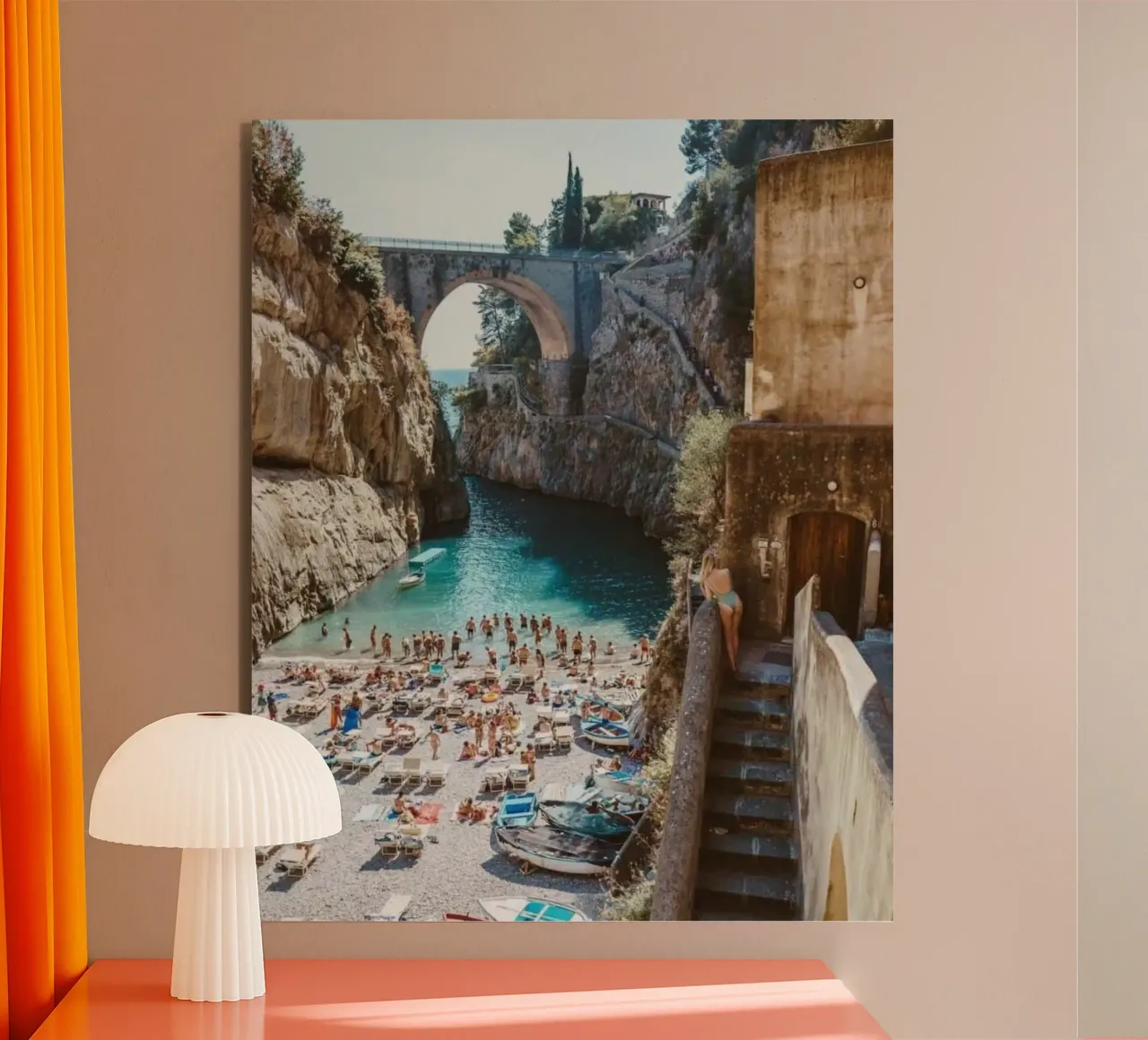 Amalfi Coast, Italy poster, la dolce vita wall art forex plate by TheTravelClub