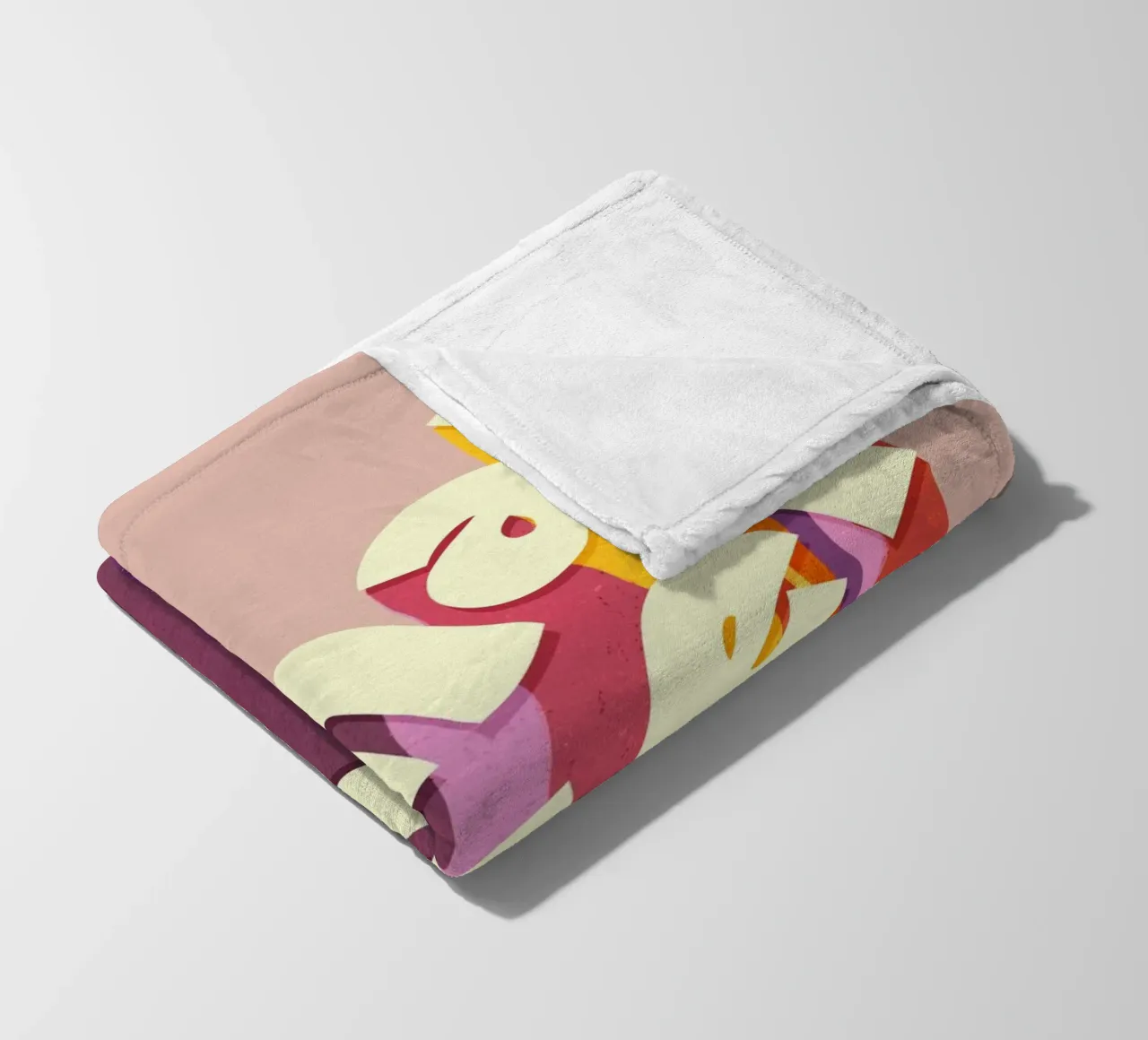 Retro "Whatever" – Wavy 3D Typography Print fleece blanket by showmemars