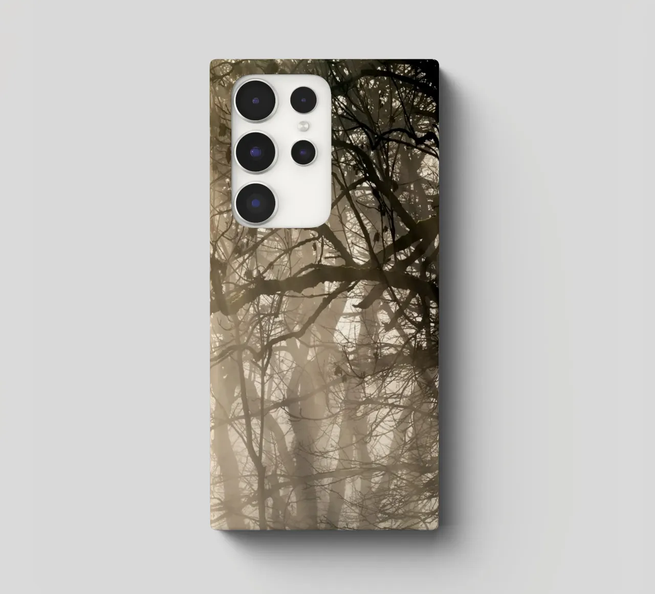 An image of a beautiful tree in the fog in the forest coque samsung de anderm