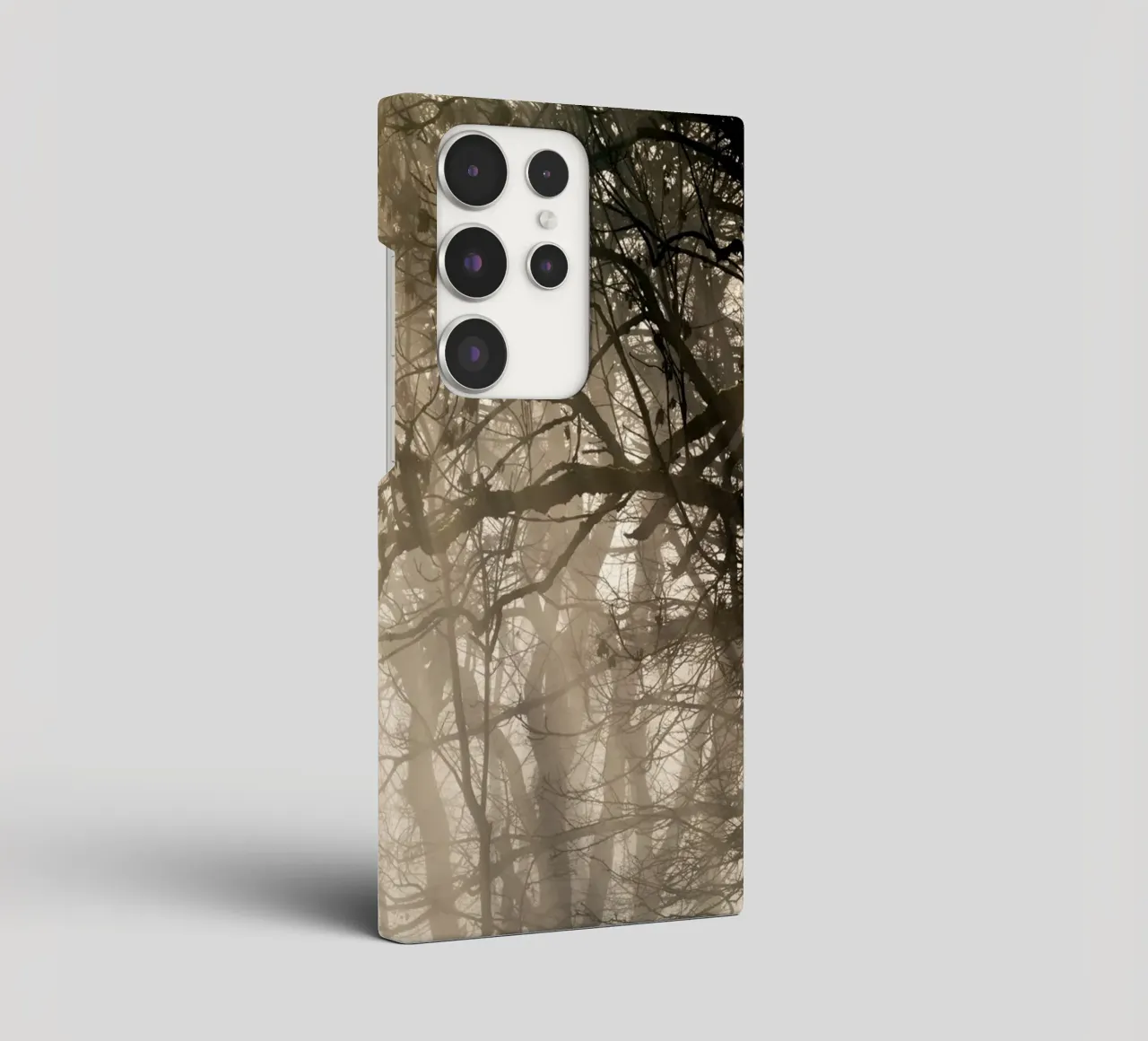 An image of a beautiful tree in the fog in the forest coque samsung de anderm