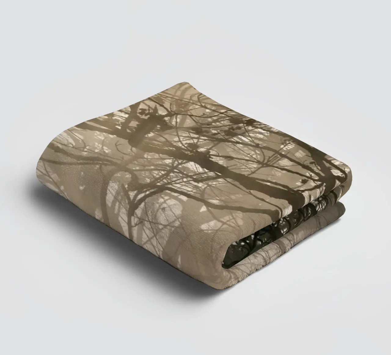 An image of a beautiful tree in the fog in the forest towel by anderm