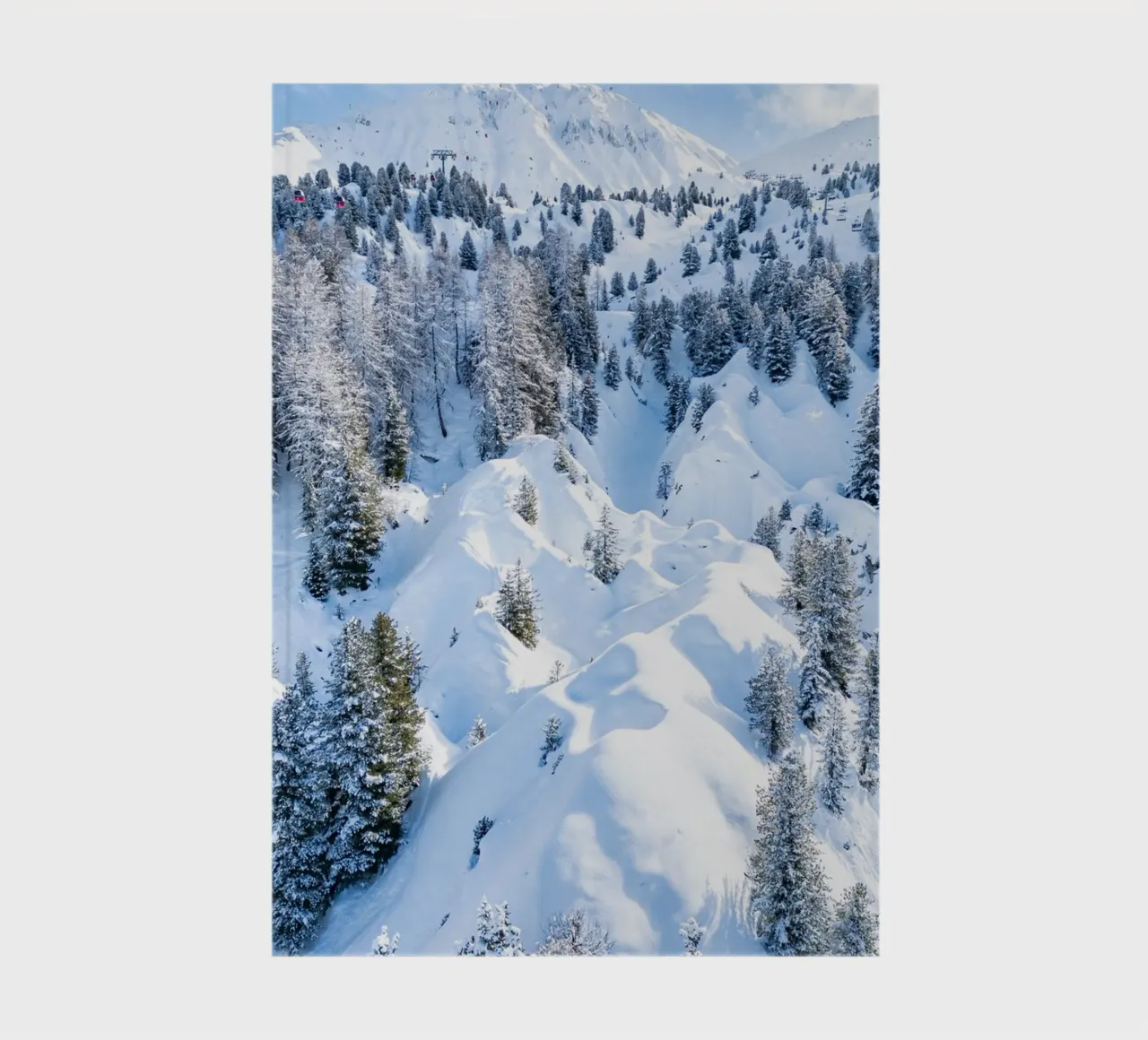 Aerial view of Skiing area of Paradiski, La Plagne, France A notebook by anderm
