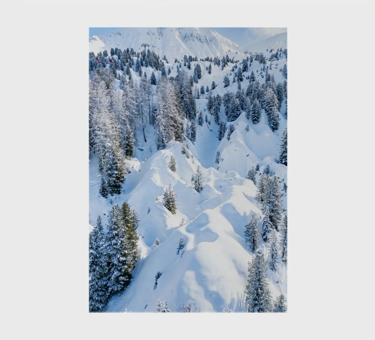 Aerial view of Skiing area of Paradiski, La Plagne, France A notebook by anderm