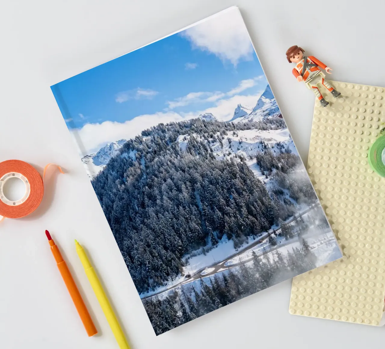 Aerial view of Skiing area of Paradiski, La Plagne, France A notebook by anderm