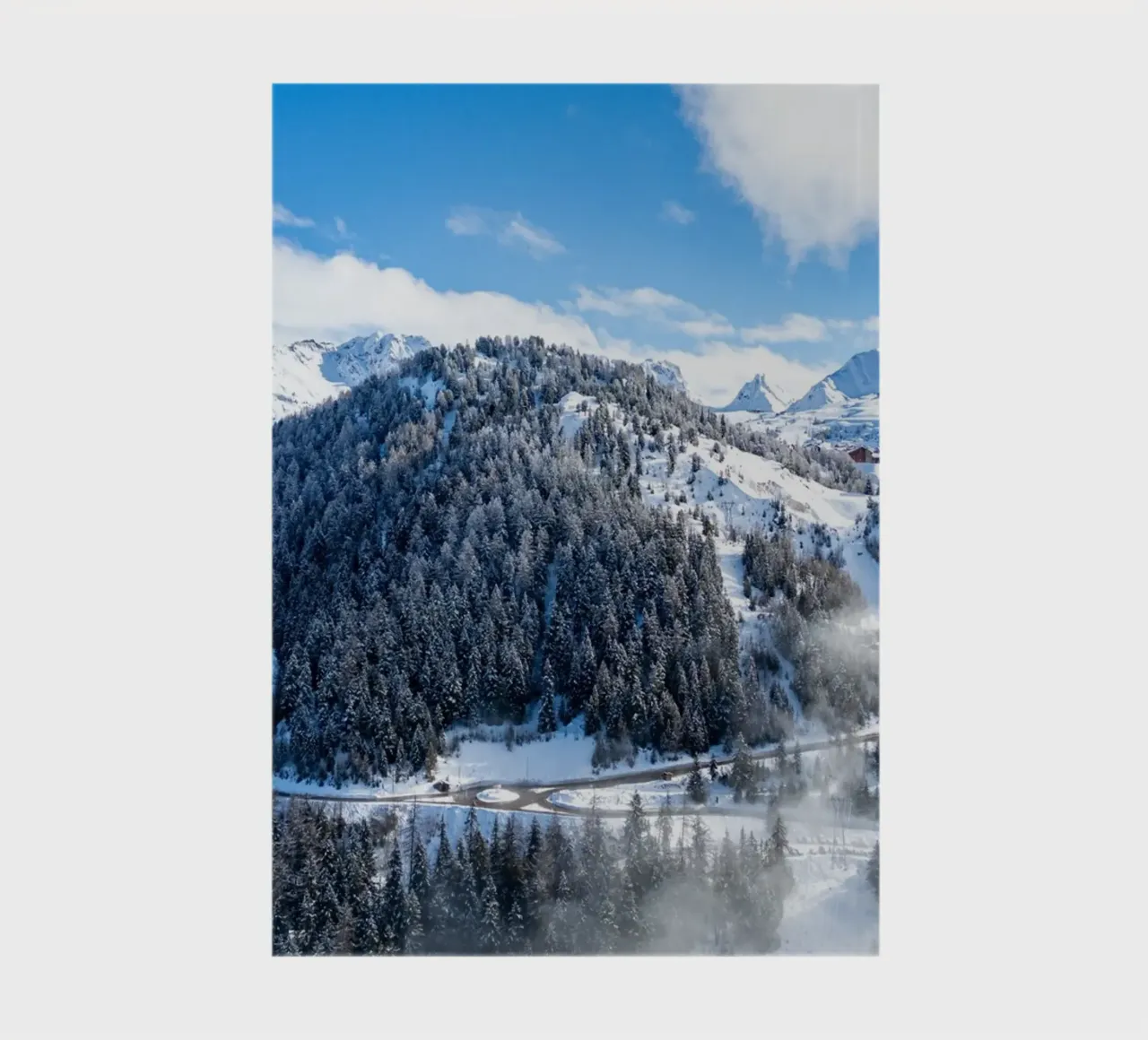 Aerial view of Skiing area of Paradiski, La Plagne, France A notebook by anderm