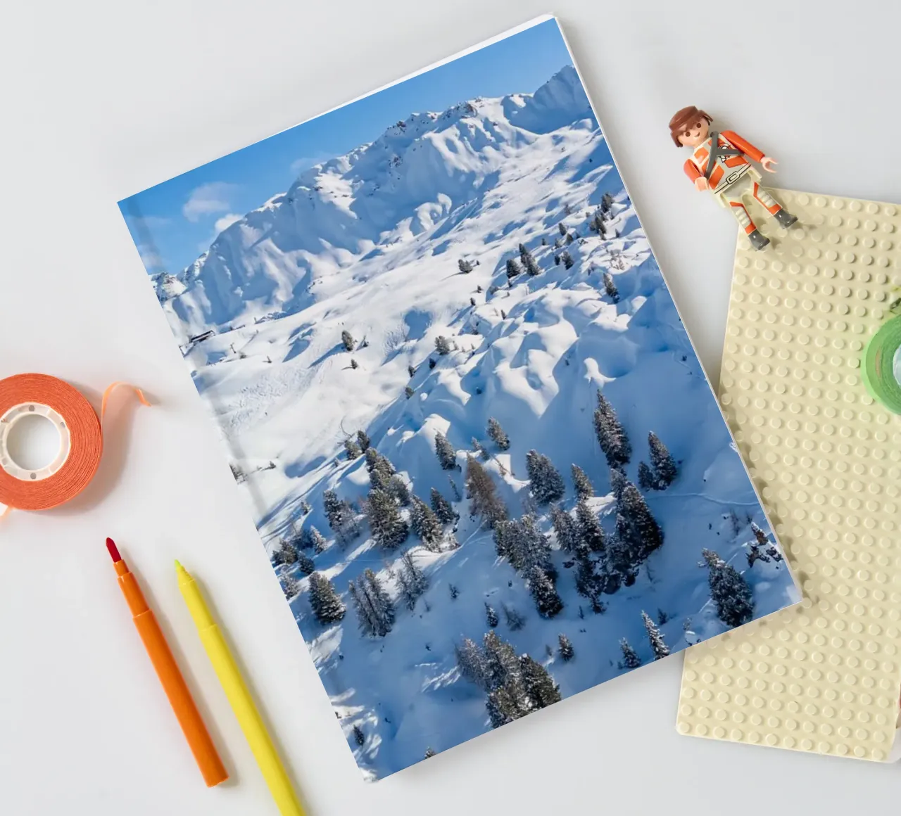 Aerial view of Skiing area of Paradiski, La Plagne, France A notebook by anderm