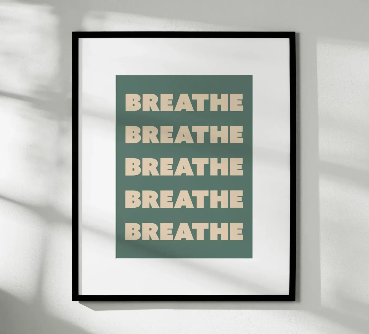 Breathe Repeating Text poster by Paigaam Studio