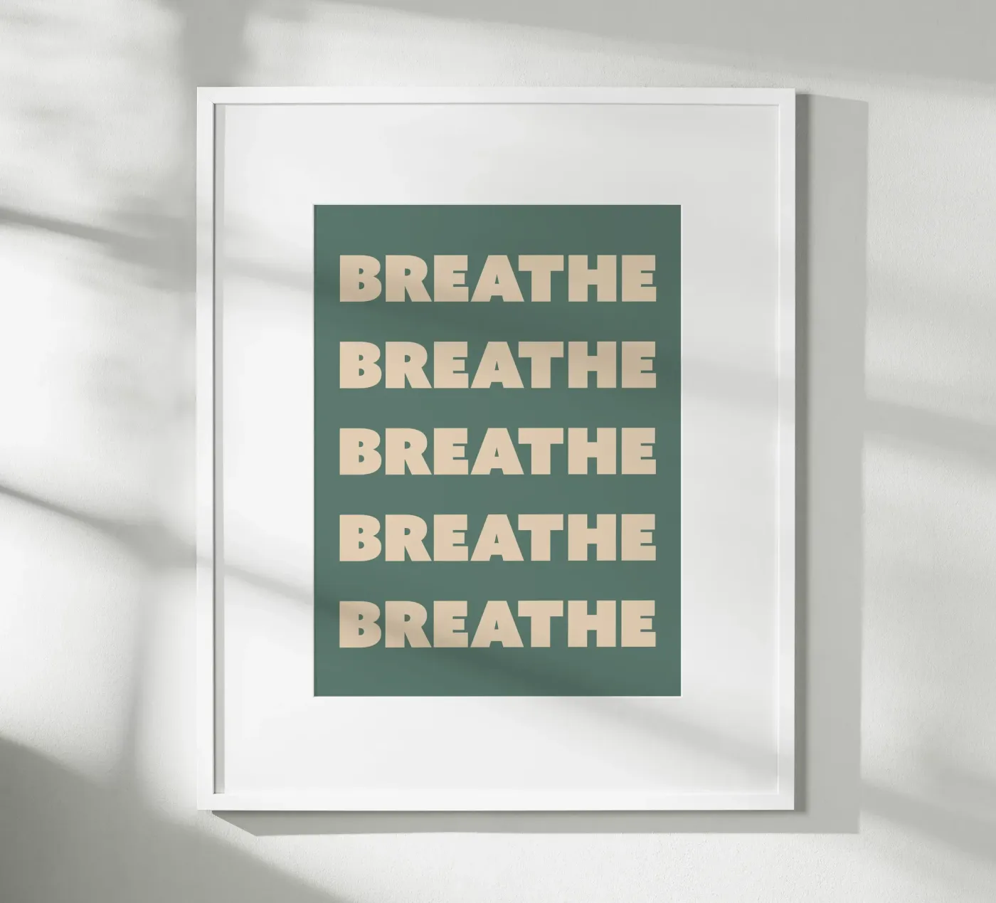 Breathe Repeating Text poster by Paigaam Studio