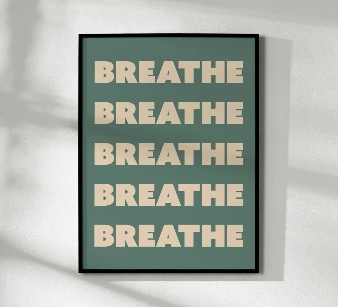 Breathe Repeating Text poster by Paigaam Studio