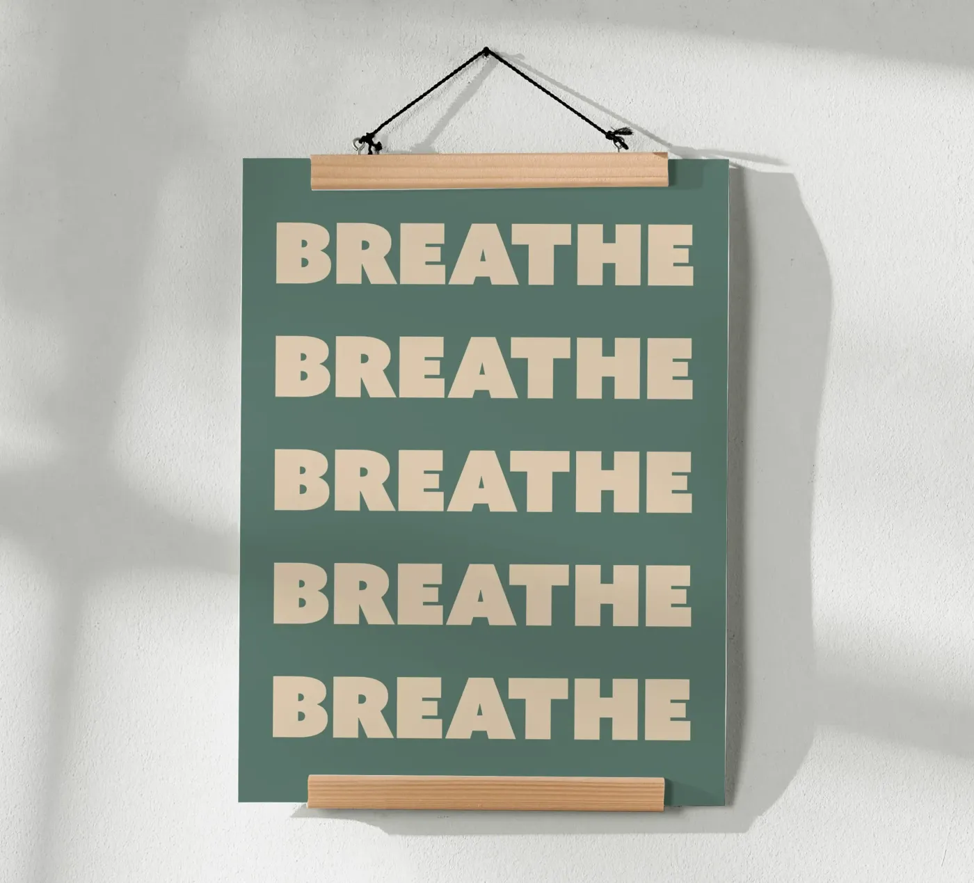 Breathe Repeating Text poster by Paigaam Studio