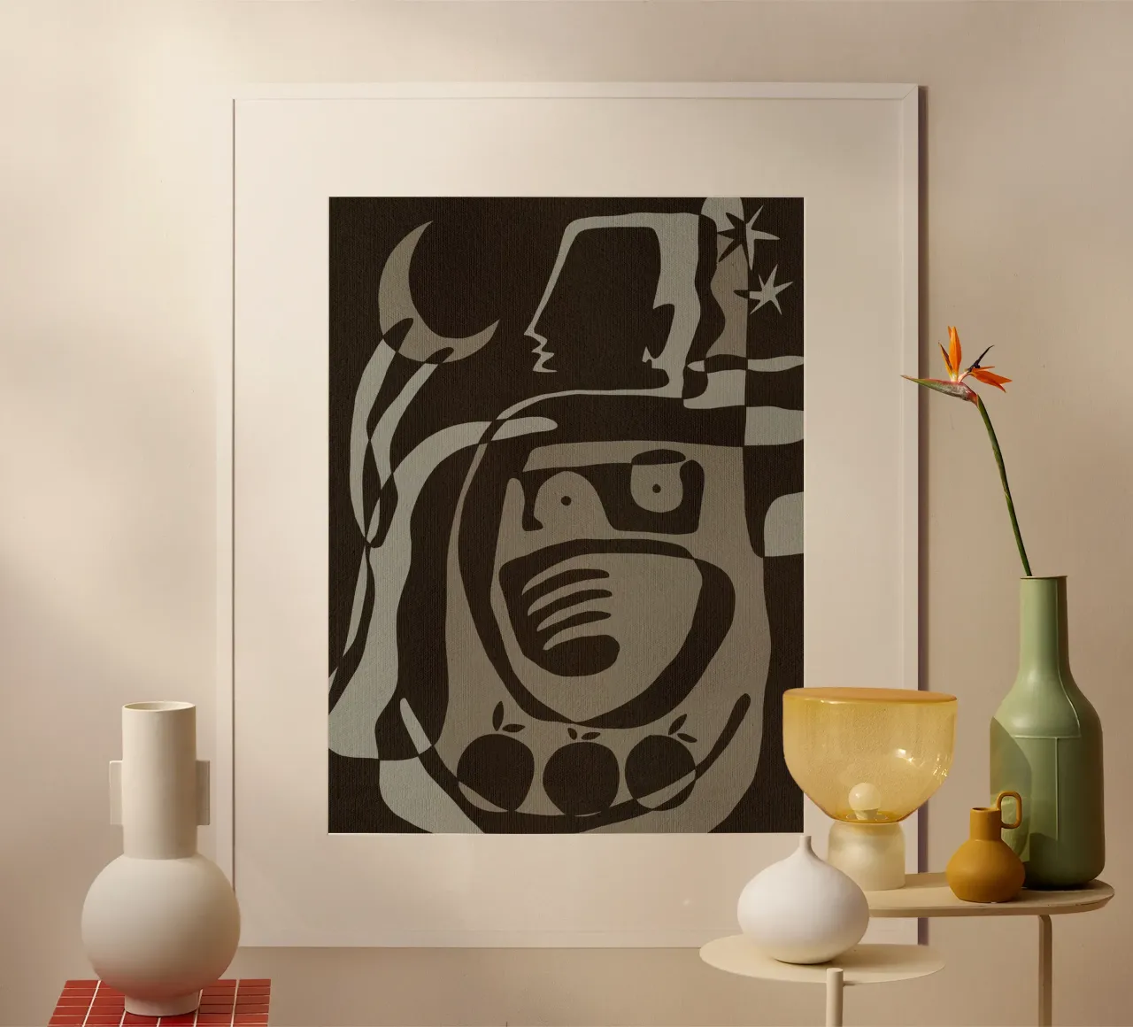 Soil and Spirit 2 poster con telaio in plastica da Shatha Al Dafai