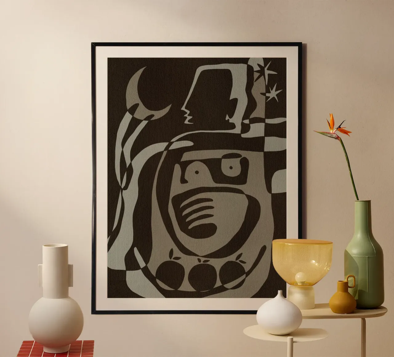 Soil and Spirit 2 poster con telaio in plastica da Shatha Al Dafai