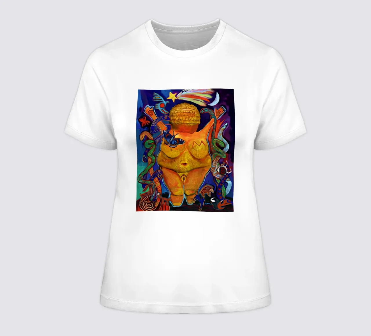 Joyous Willendorf Frauen T-Shirt von goddess art