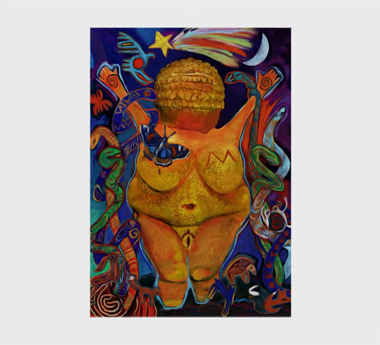 Joyous Willendorf notebook by goddess art