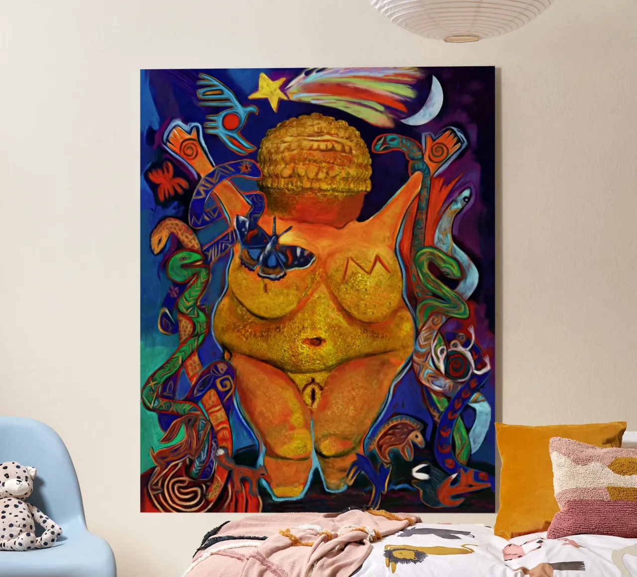 Joyous Willendorf plexiglass da goddess art