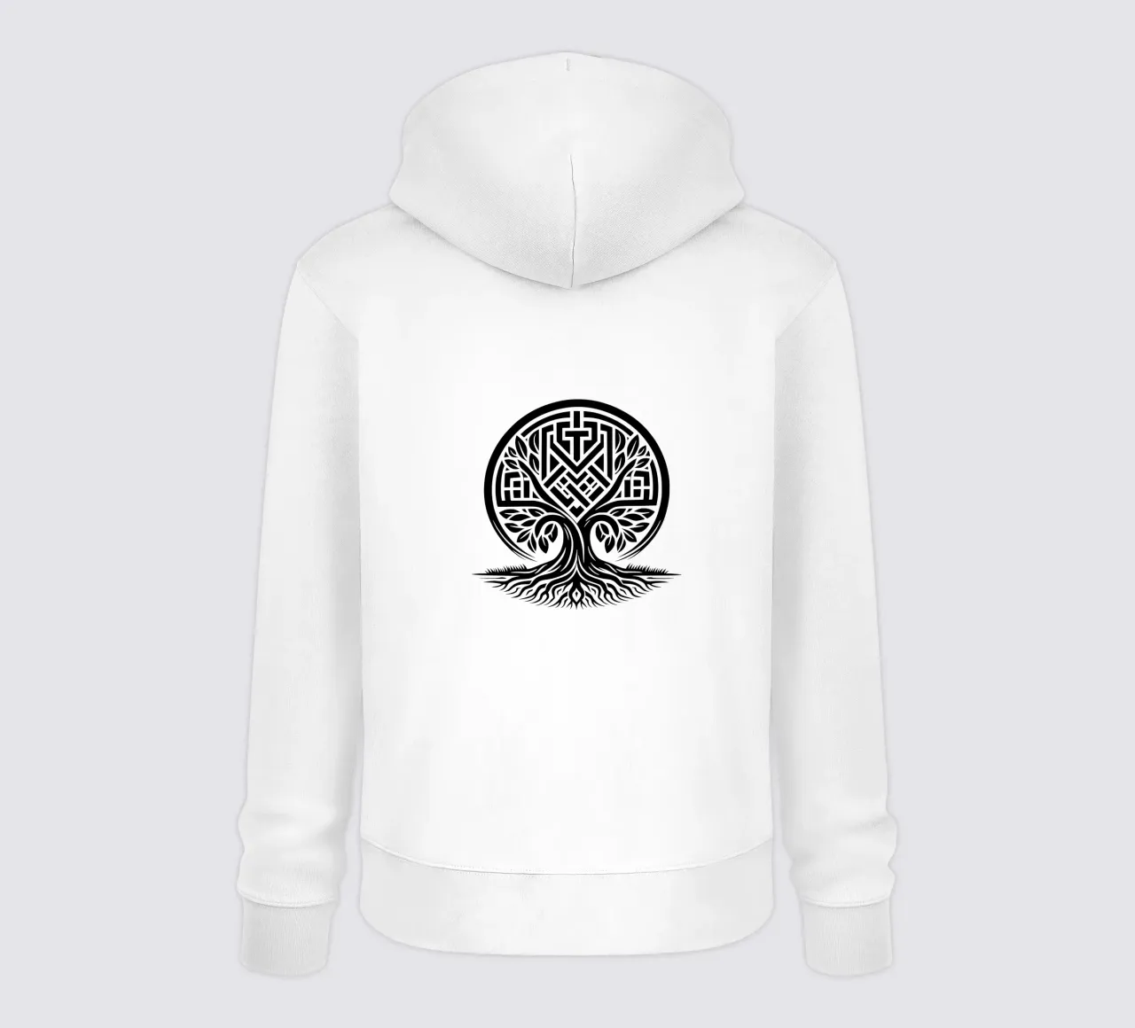 Albero della vita in bianco e nero felpa con cappuccio da Spiritual Touch