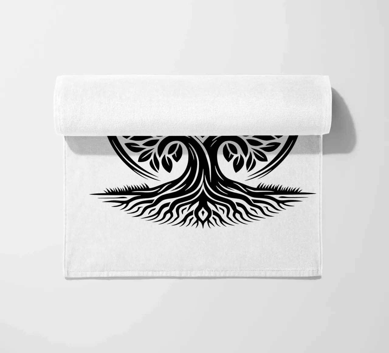 Albero della vita in bianco e nero telo mare da Spiritual Touch
