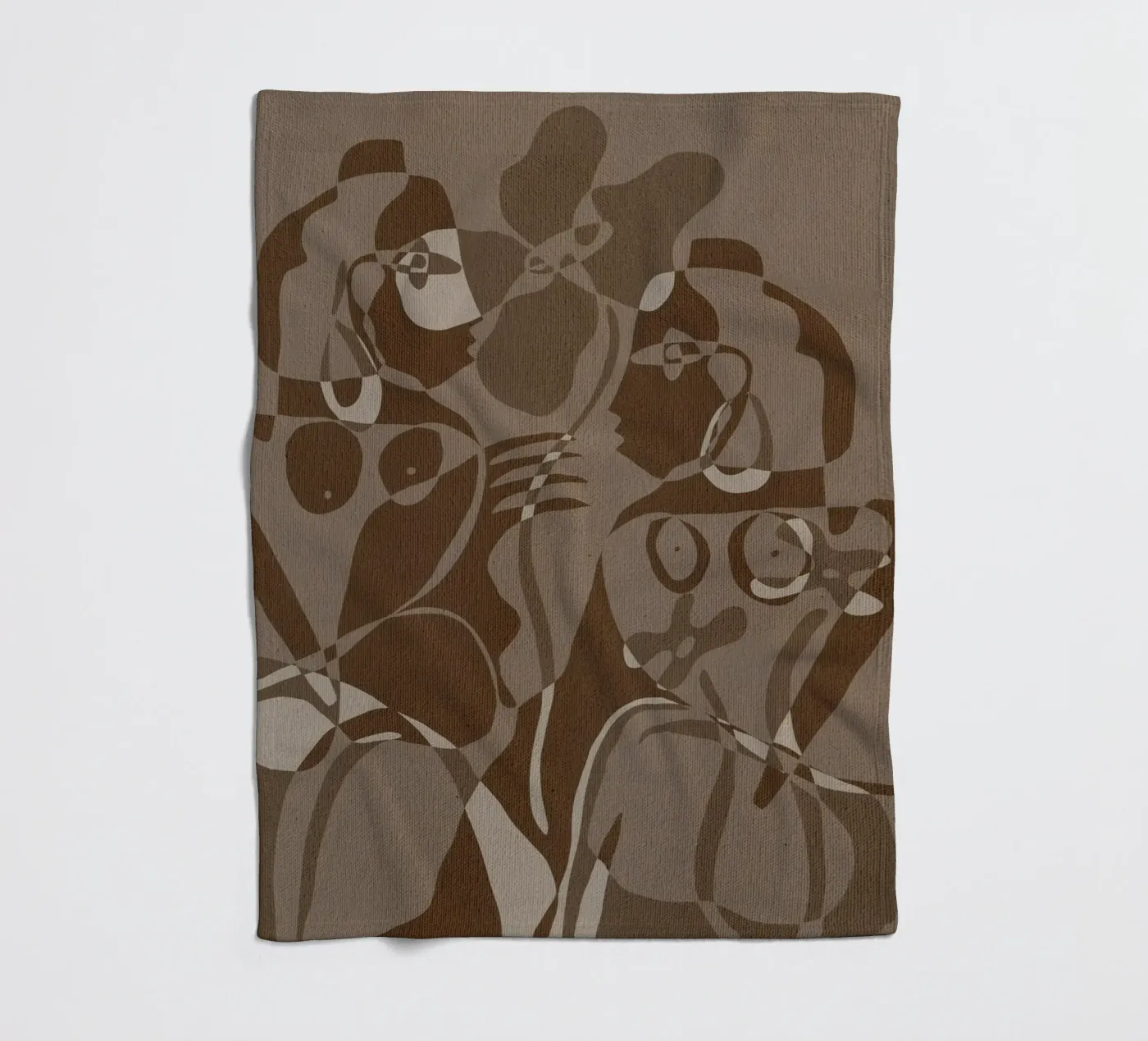 Subtle Ties 4 fleecedeken van Shatha Al Dafai