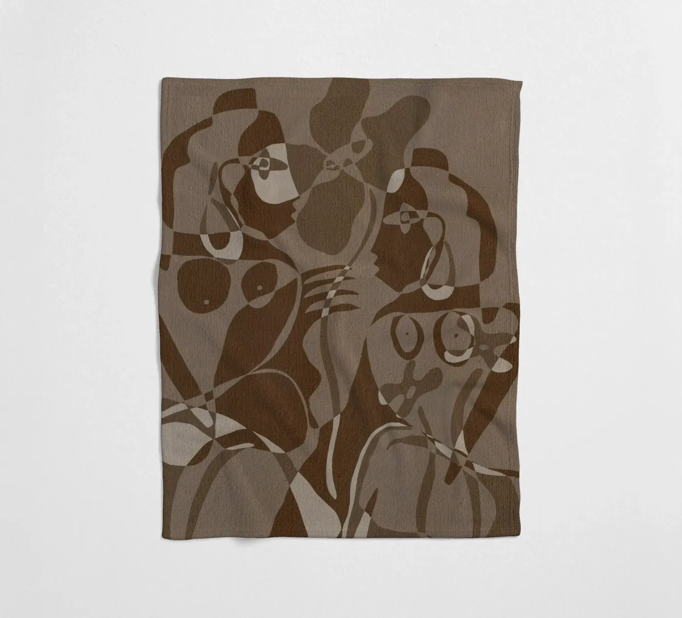 Subtle Ties 4 fleecedeken van Shatha Al Dafai