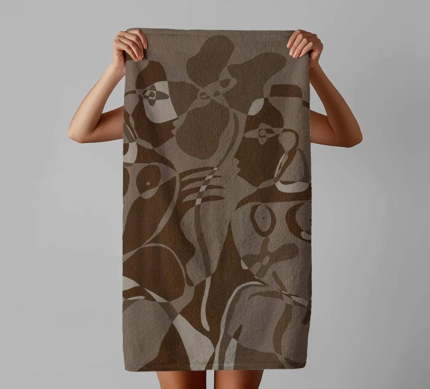 Subtle Ties 4 towel by Shatha Al Dafai