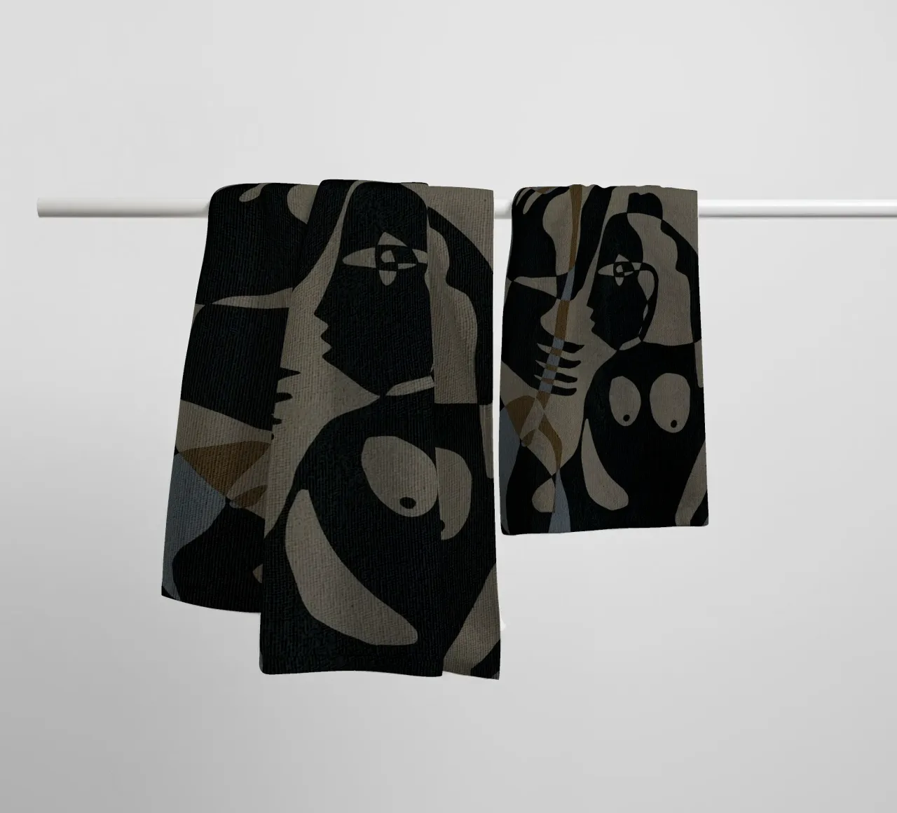 Subtle Ties 3 asciugamano da bagno da Shatha Al Dafai