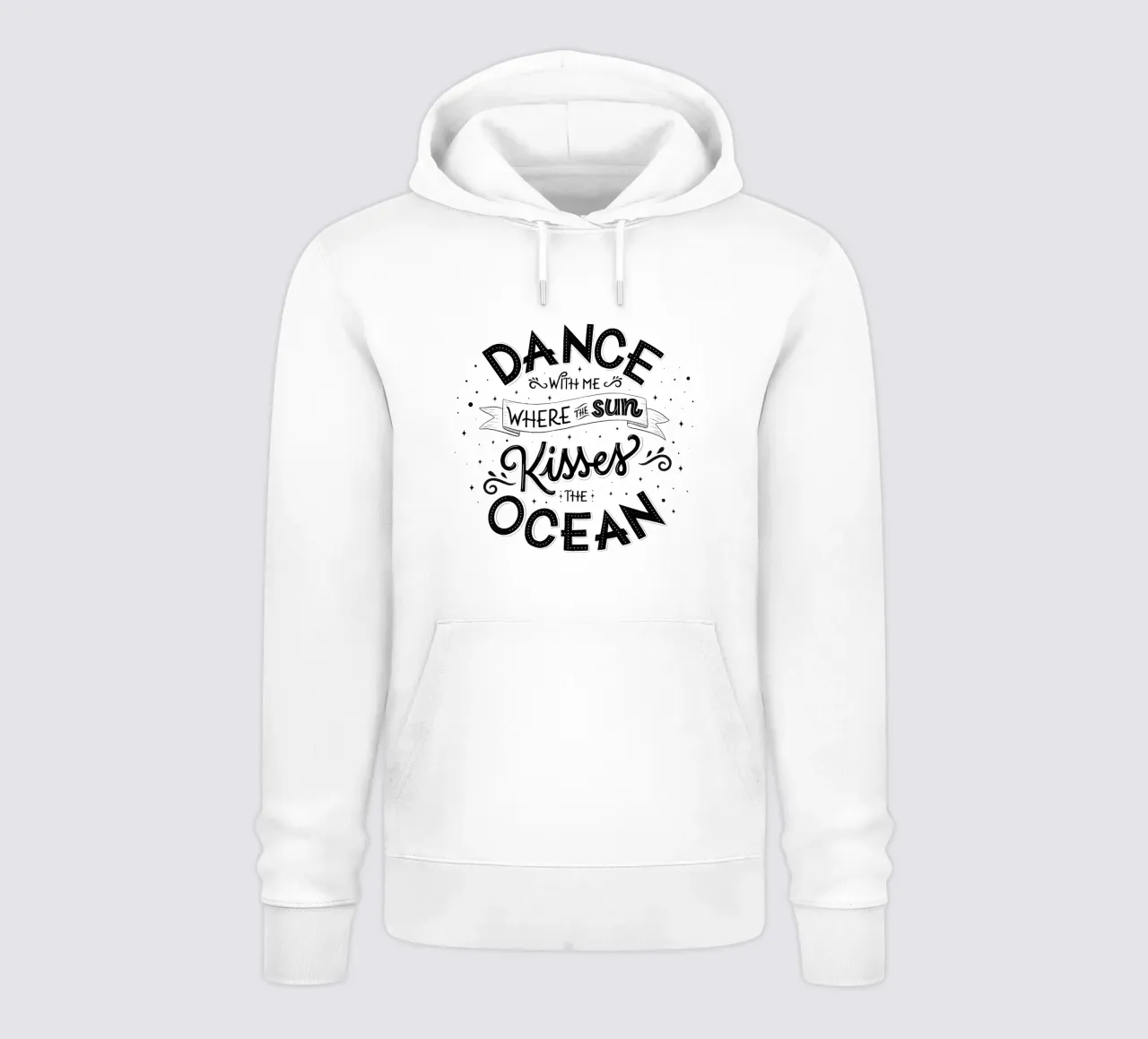 Balla con me dove il sole bacia l'oceano. Liebe. felpa con cappuccio da CalliLetters