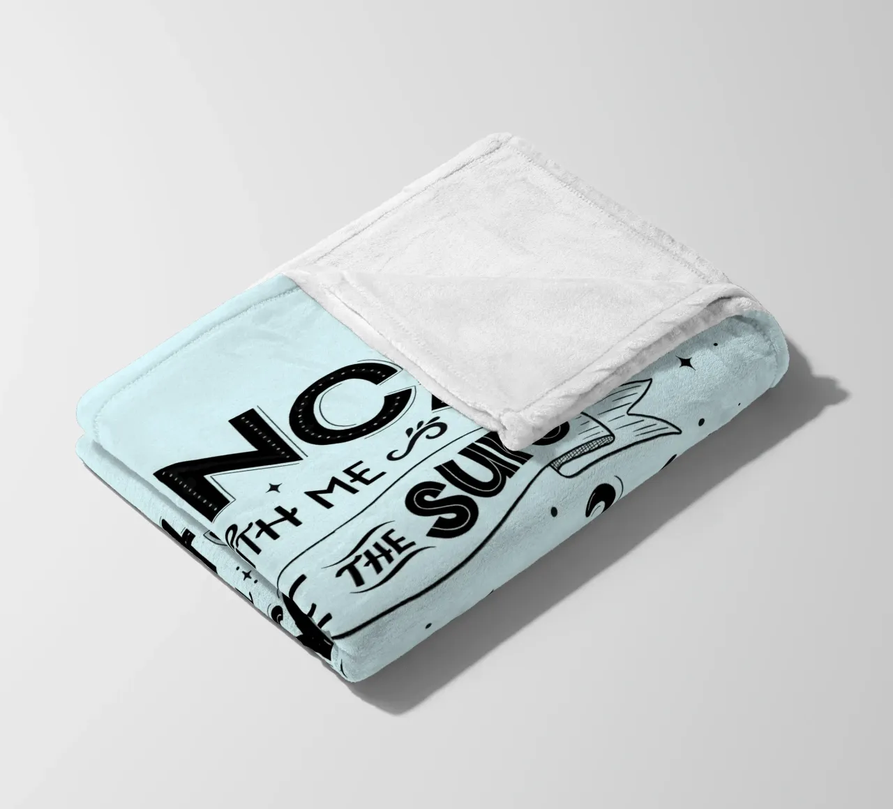 Balla con me dove il sole bacia l'oceano. Liebe. coperta in pile da CalliLetters