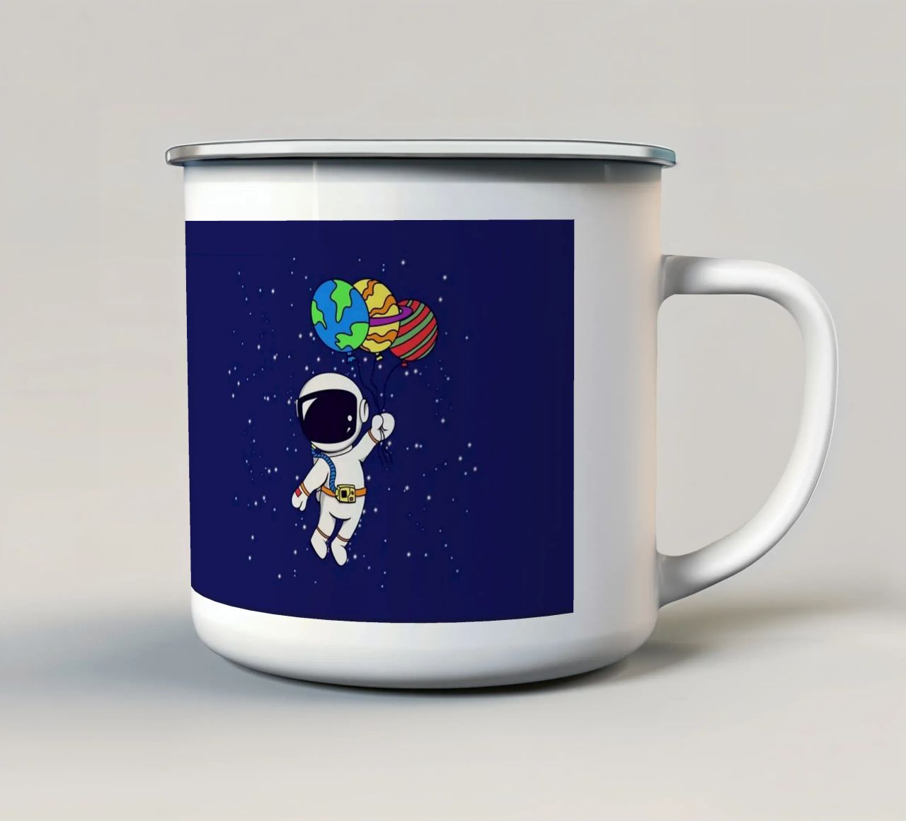 Andare nello spazio tazza in smalto da Loobs