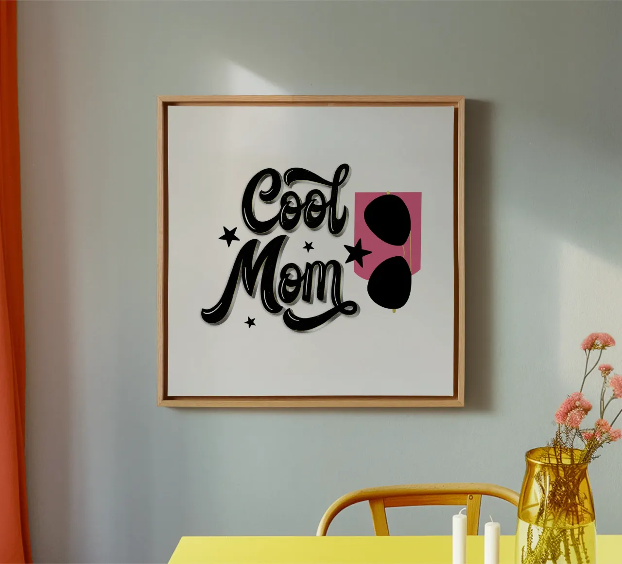 Cool maman, tout simplement. Pas seulement pour la fête des mères. toile avec Caisse américaine de CalliLetters