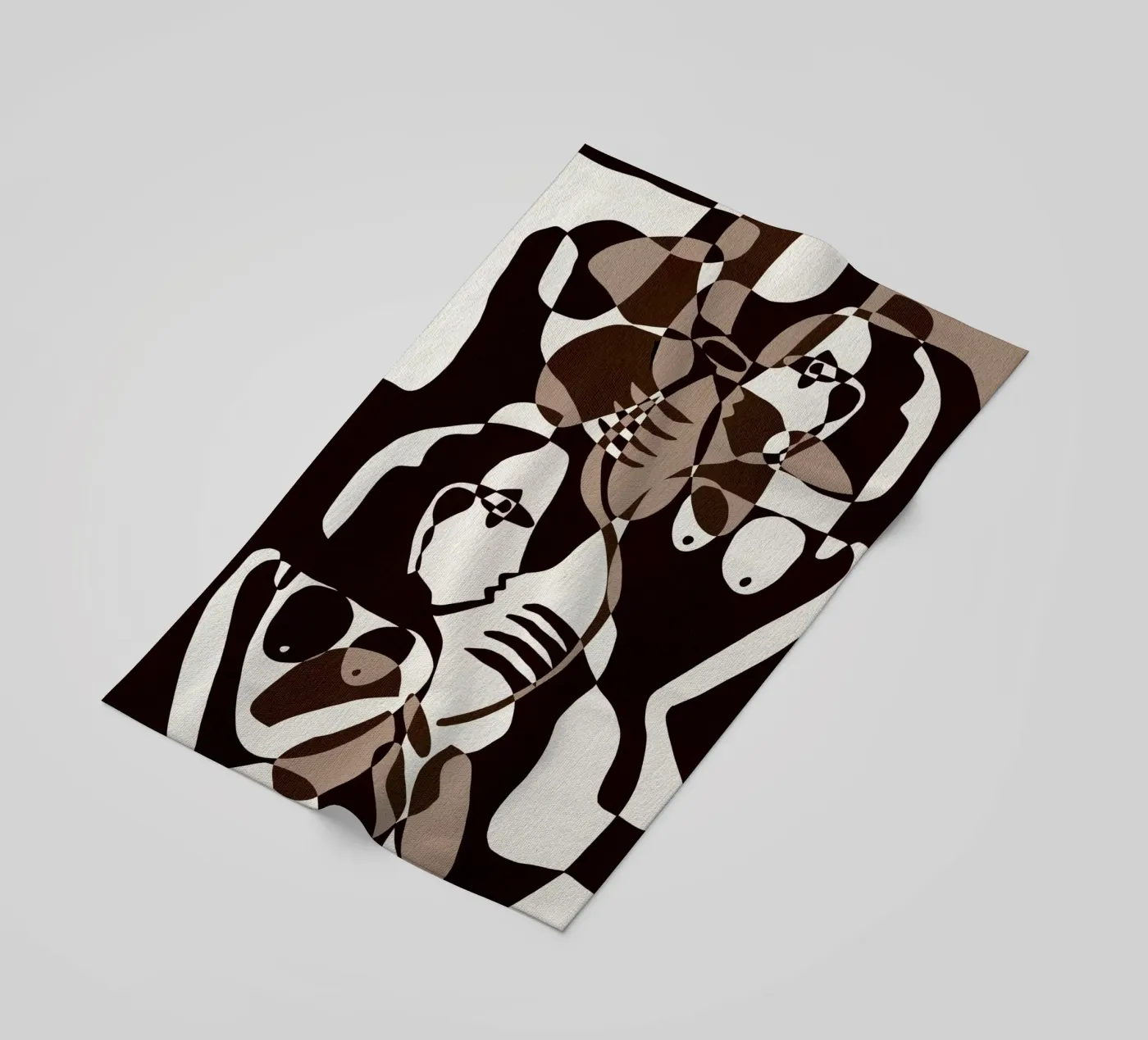 Subtle Ties 2 Strandtuch von Shatha Al Dafai