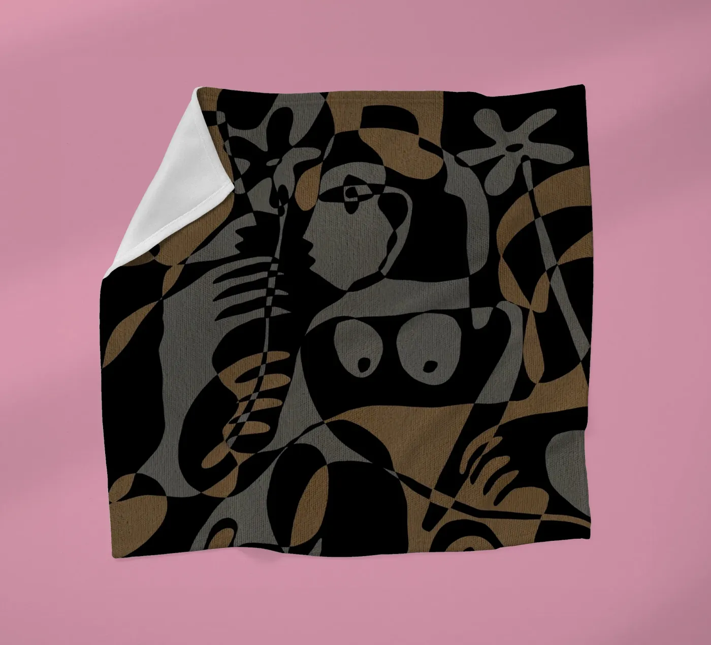 Subtle Ties 1 Fleecedecke von Shatha Al Dafai