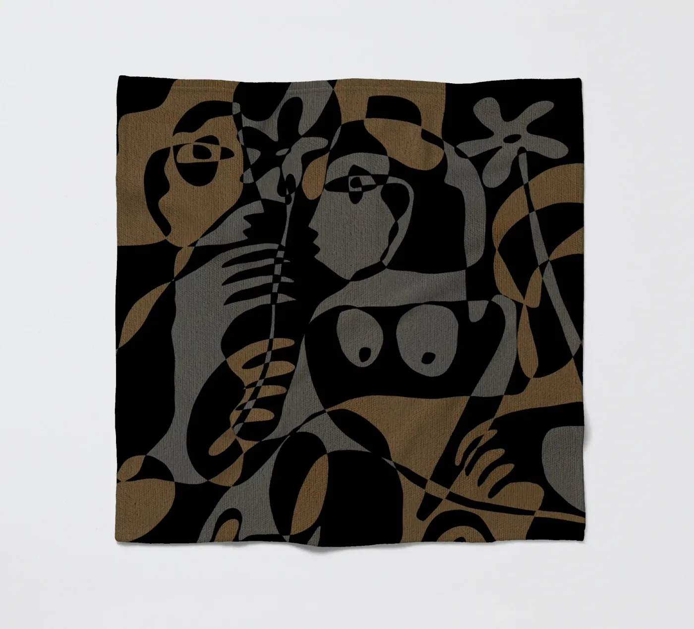 Subtle Ties 1 Fleecedecke von Shatha Al Dafai