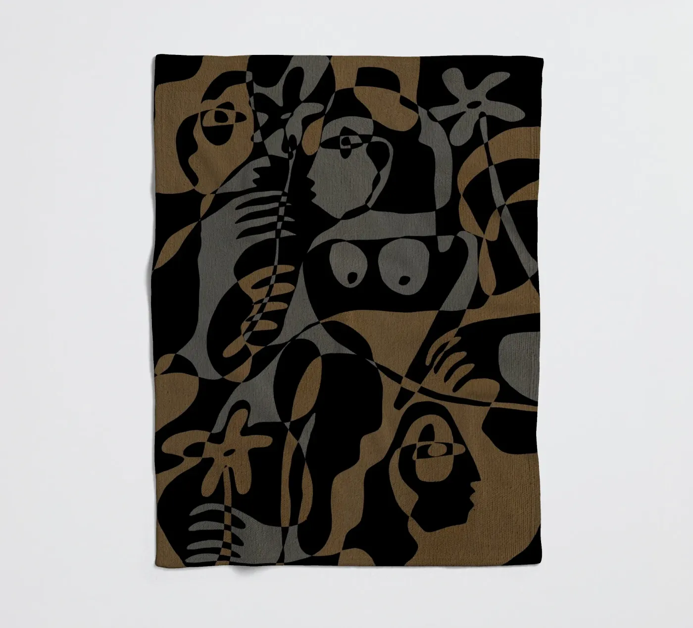 Subtle Ties 1 Fleecedecke von Shatha Al Dafai