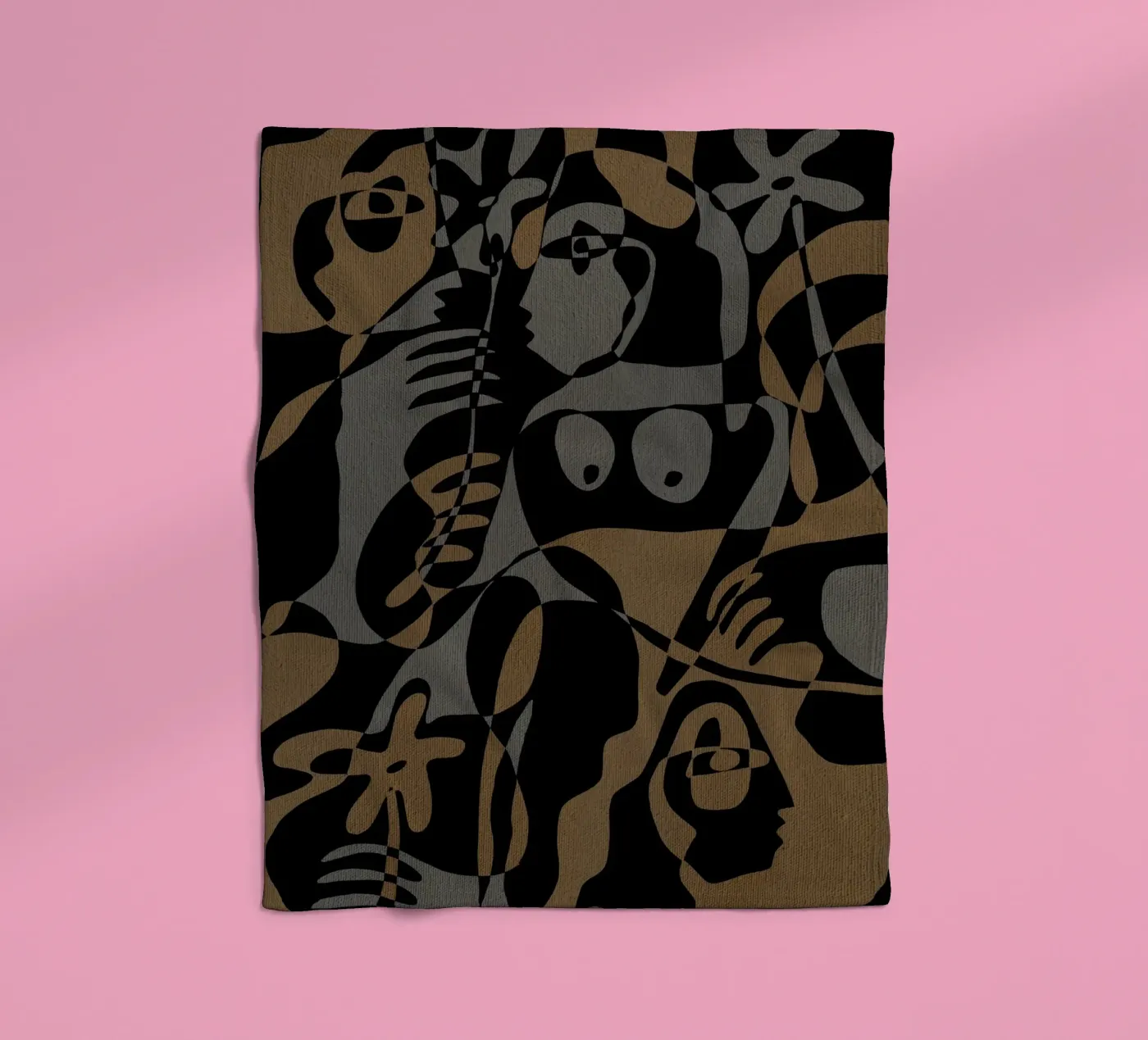 Subtle Ties 1 Fleecedecke von Shatha Al Dafai