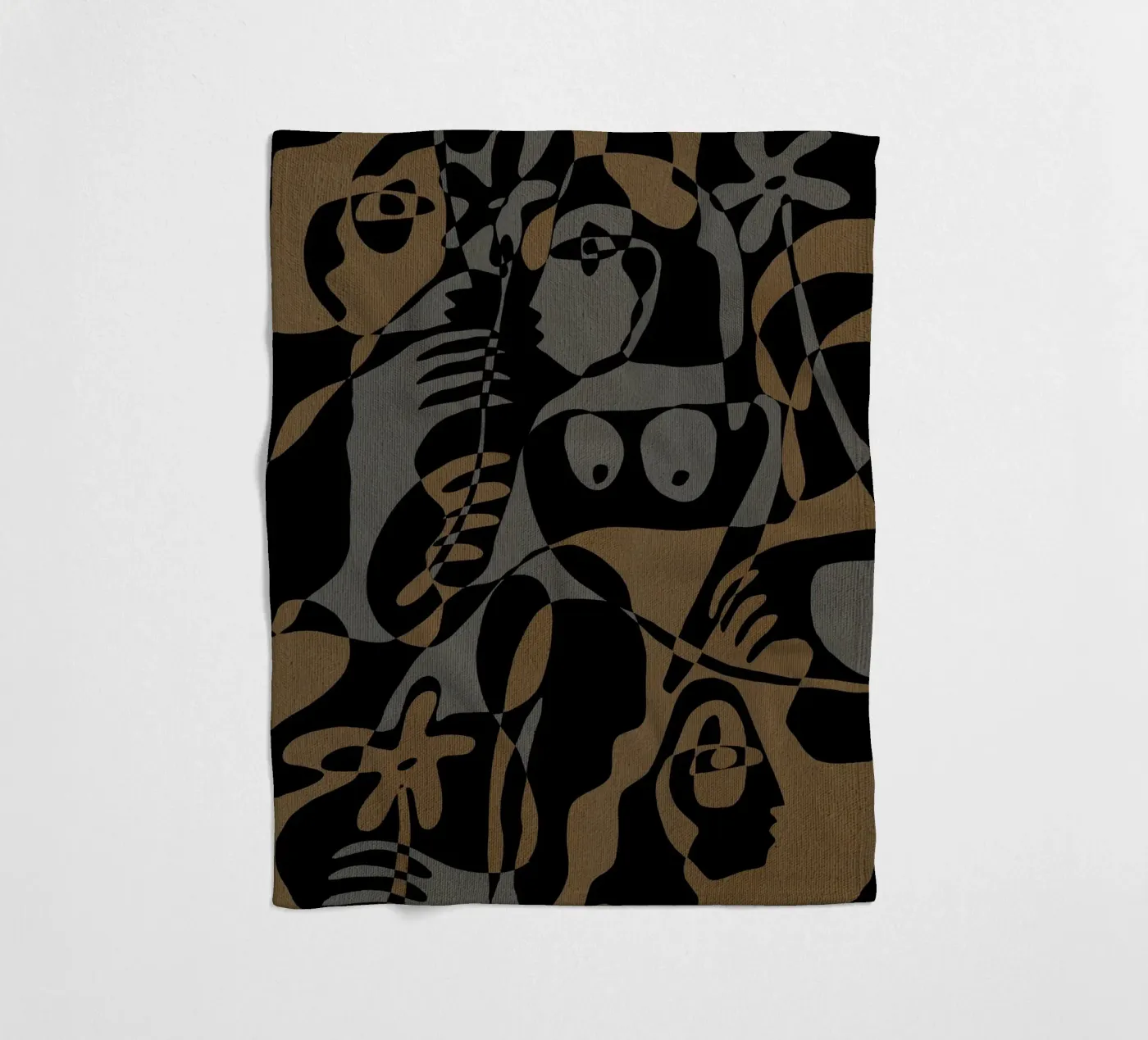 Subtle Ties 1 Fleecedecke von Shatha Al Dafai