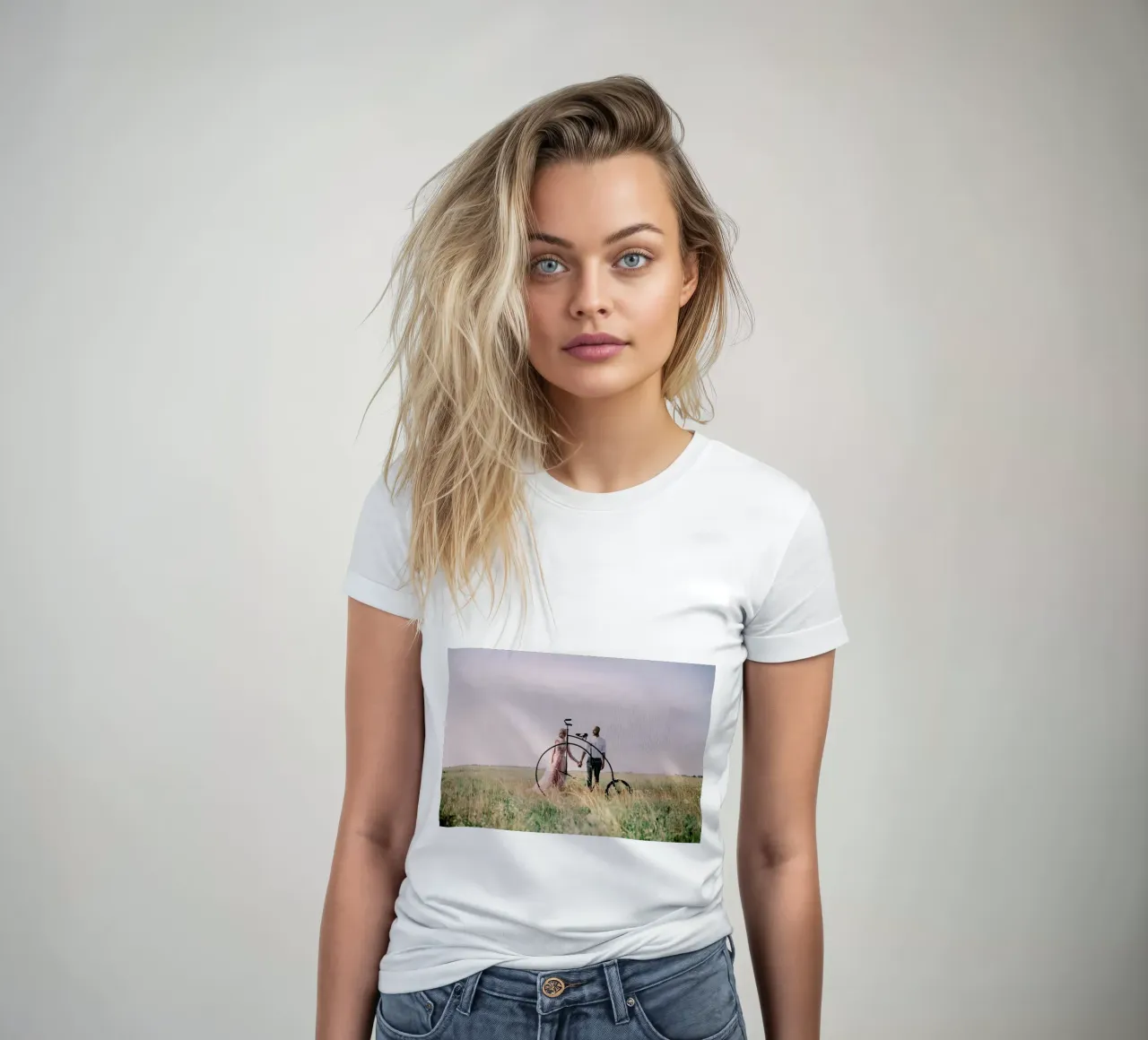 Alone women's fitted t-shirt by Jovana Rikalo