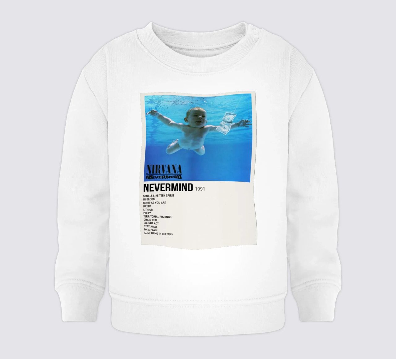 NIRVANA ‘NEVERMIND’ IN STORE 1992 felpa neonato da SoundStudio