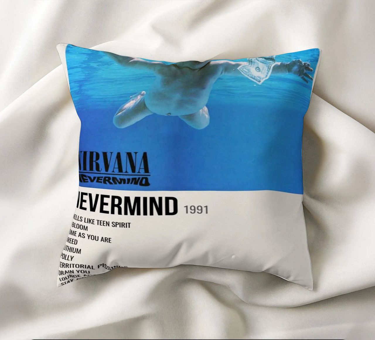 NIRVANA ‘NEVERMIND’ IN STORE 1992 cuscino da SoundStudio