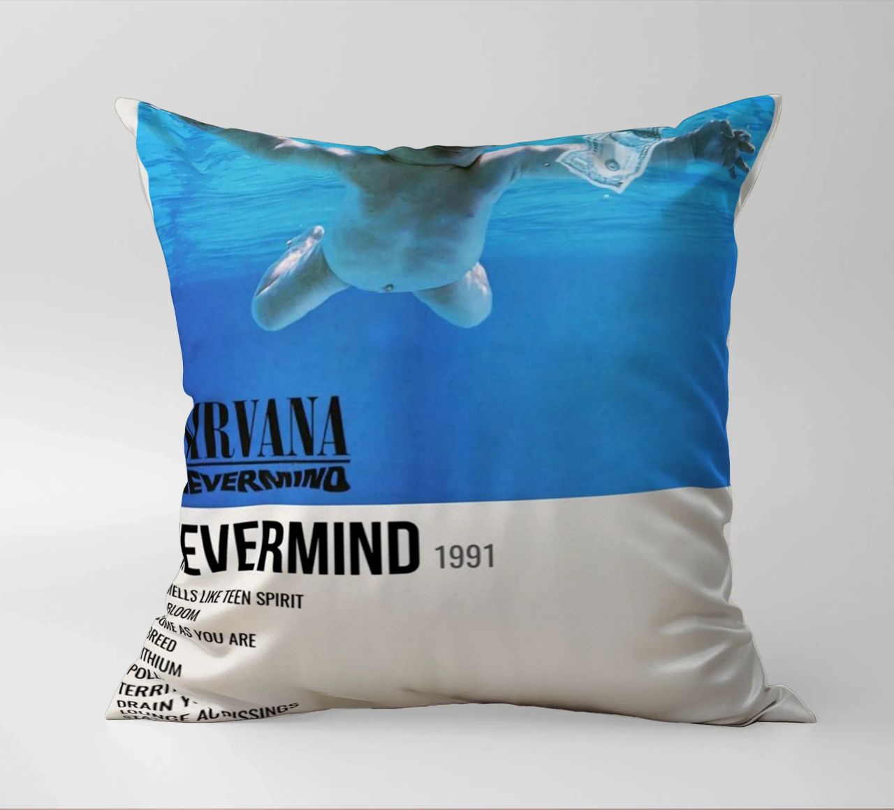 NIRVANA ‘NEVERMIND’ IN STORE 1992 cuscino da SoundStudio