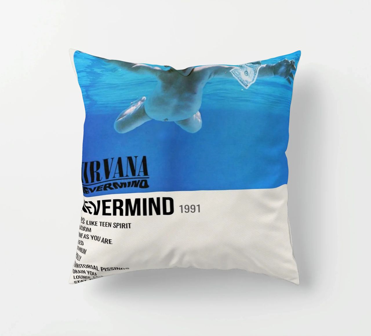 NIRVANA ‘NEVERMIND’ IN STORE 1992 cuscino da SoundStudio