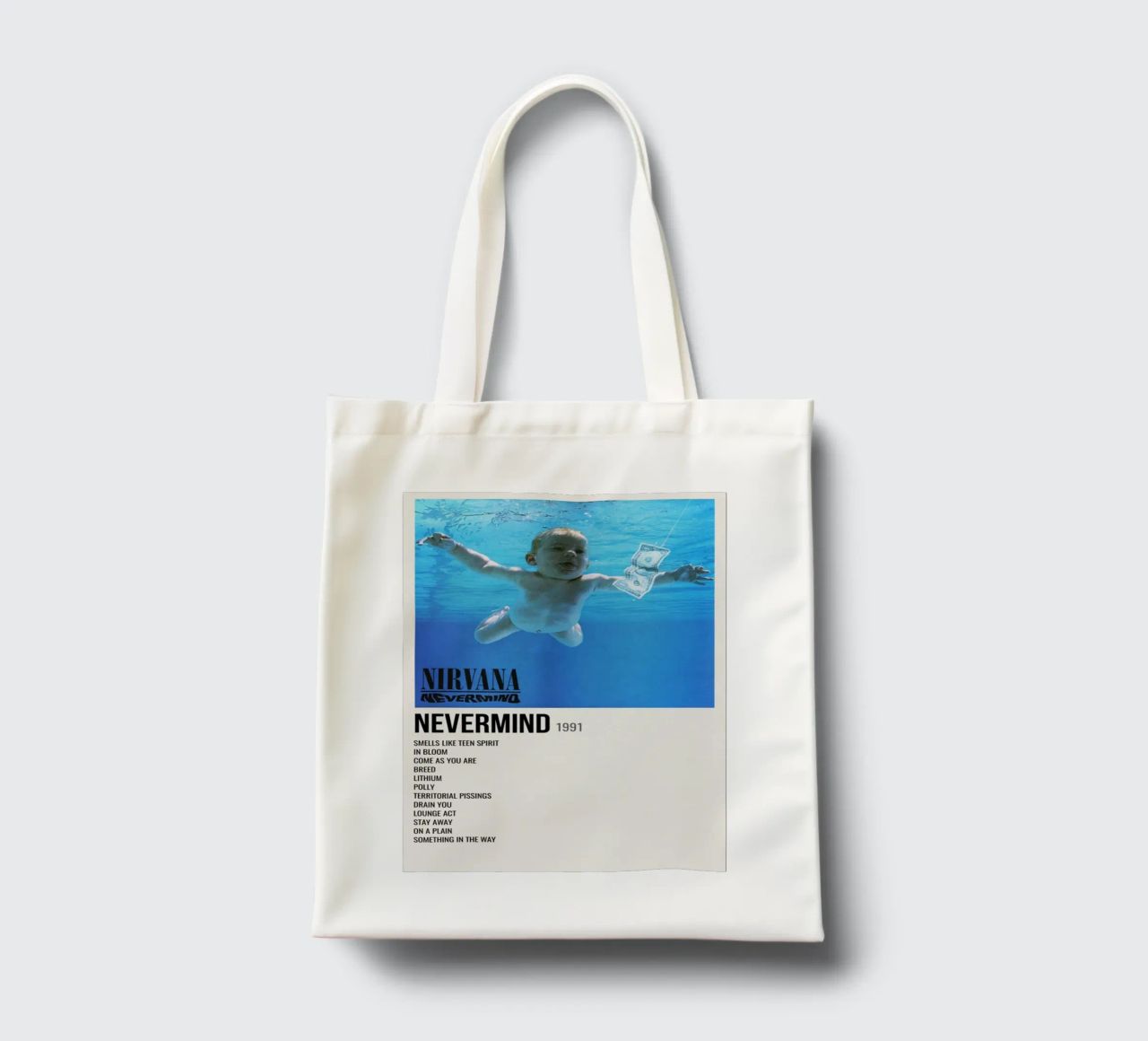 NIRVANA ‘NEVERMIND’ IN STORE 1992 borsa in juta da SoundStudio