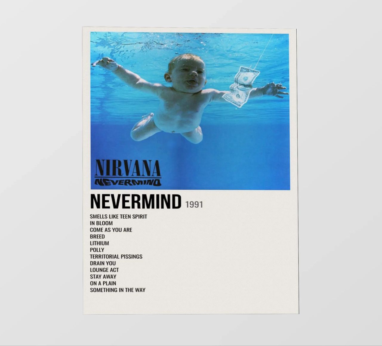 NIRVANA ‘NEVERMIND’ IN STORE 1992 pellicola backlit da SoundStudio