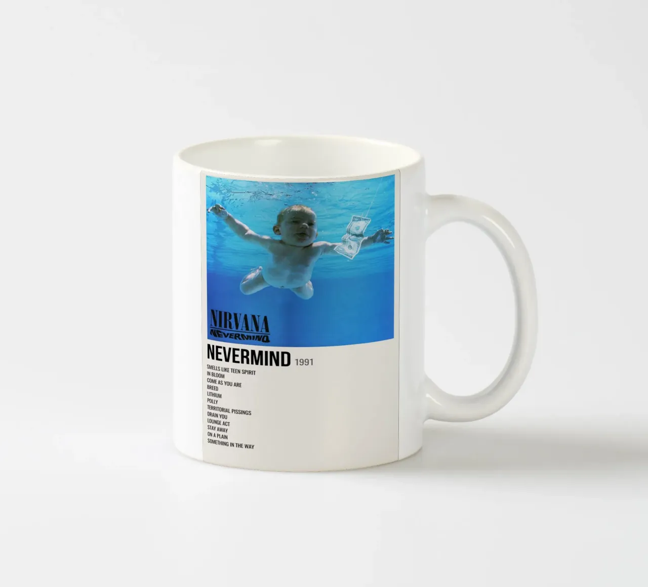 NIRVANA ‘NEVERMIND’ IN STORE 1992 keramische mok van SoundStudio