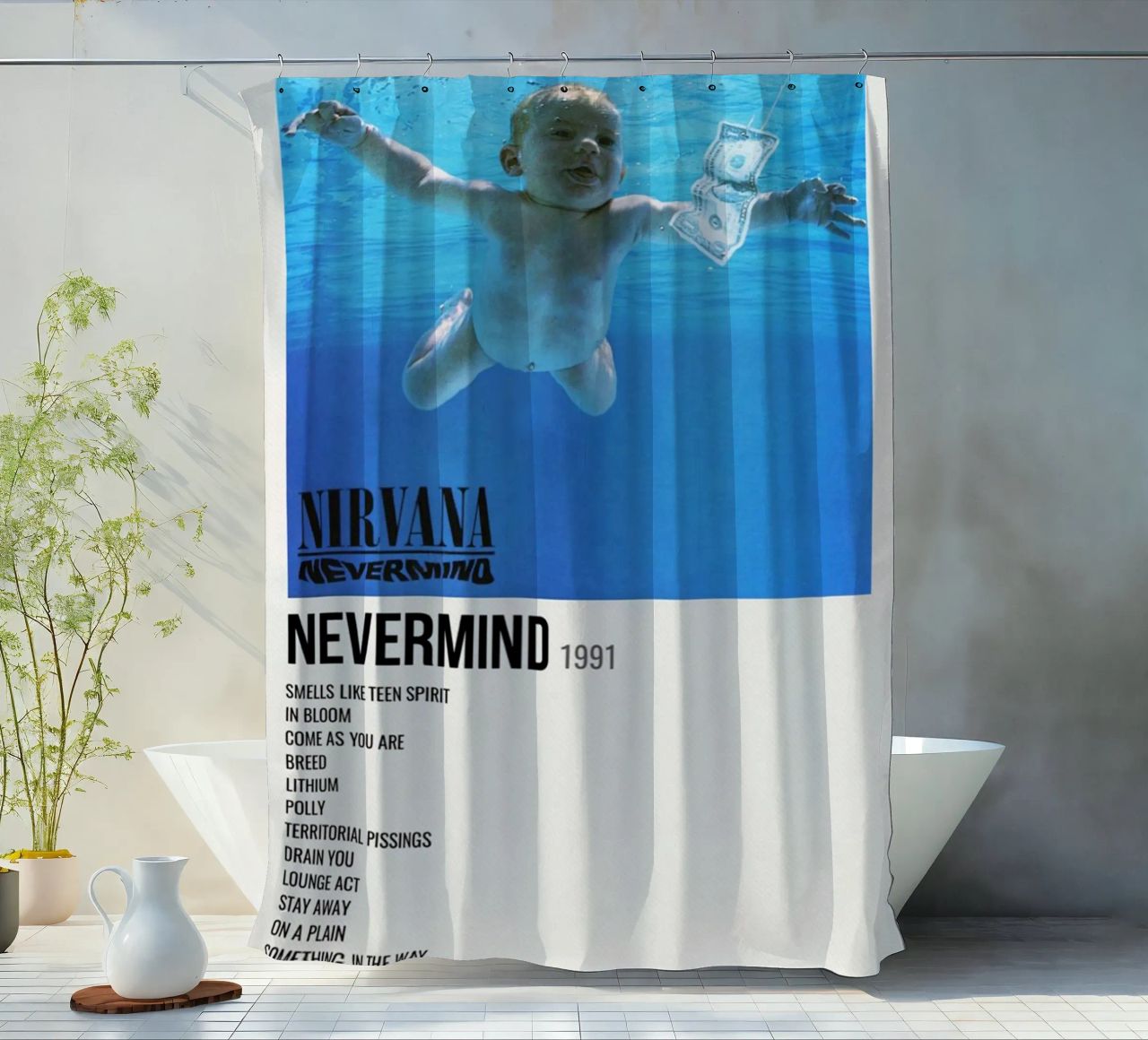 NIRVANA ‘NEVERMIND’ IN STORE 1992 tenda da doccia da SoundStudio