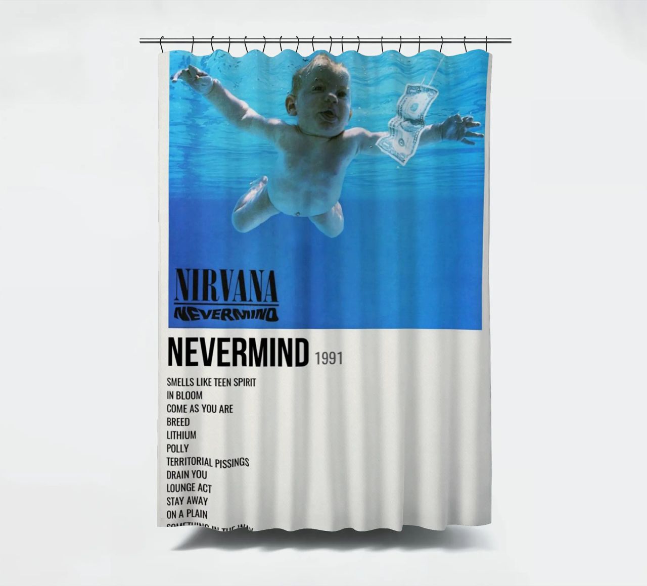 NIRVANA ‘NEVERMIND’ IN STORE 1992 tenda da doccia da SoundStudio