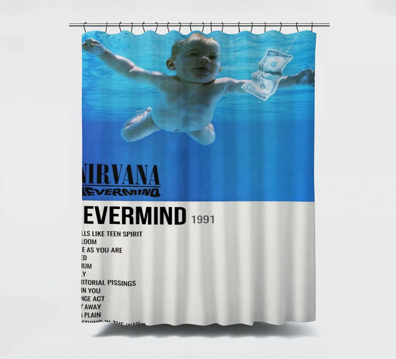NIRVANA ‘NEVERMIND’ IN STORE 1992 tenda da doccia da SoundStudio