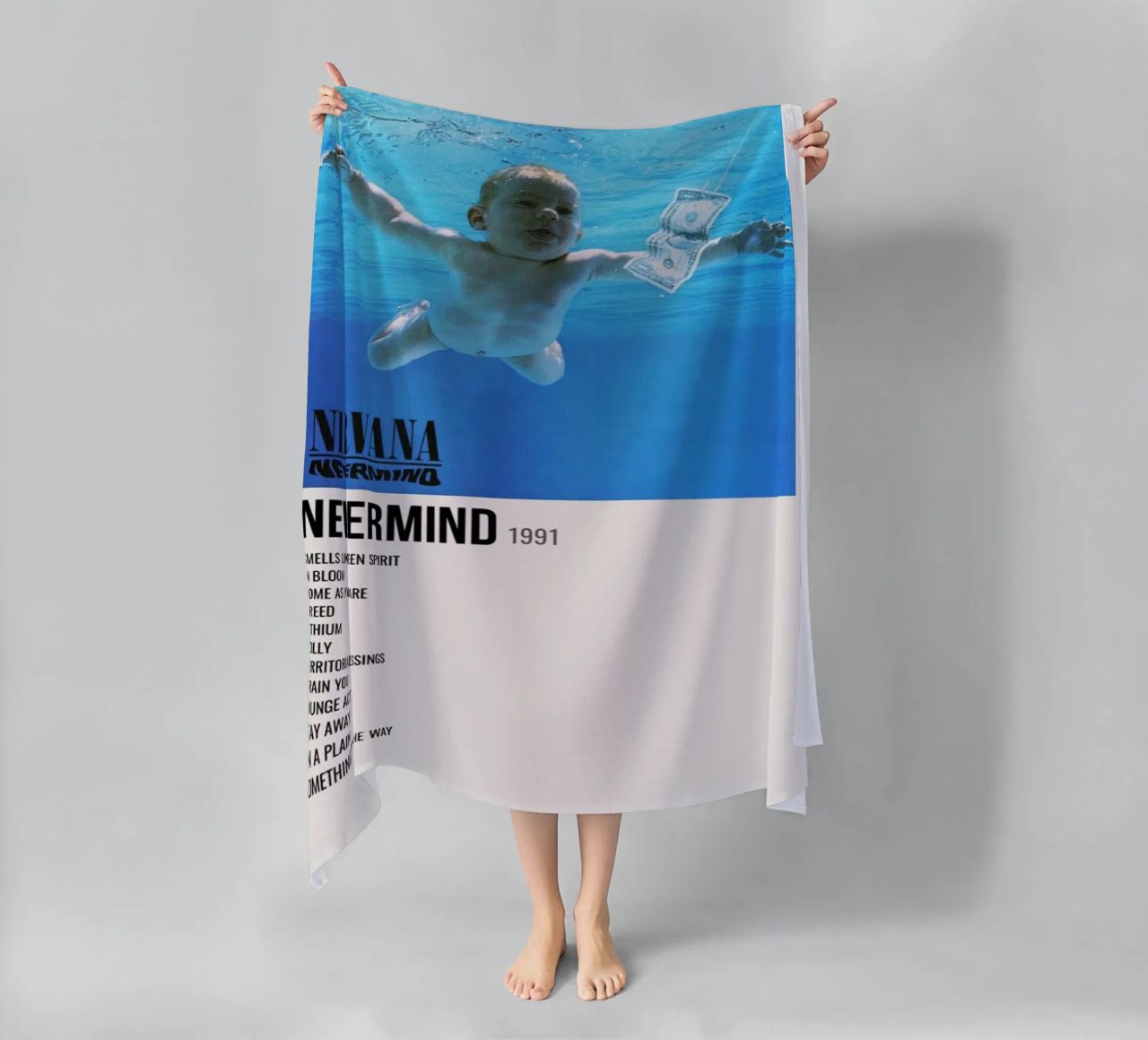 NIRVANA ‘NEVERMIND’ IN STORE 1992 telo mare da SoundStudio