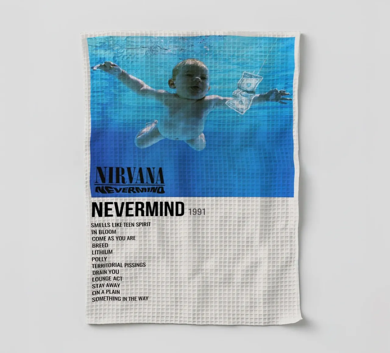 NIRVANA ‘NEVERMIND’ IN STORE 1992 paño de cocina de SoundStudio